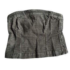 American Eagle Outfitters Plaid Corduroy Tube Top Sz M